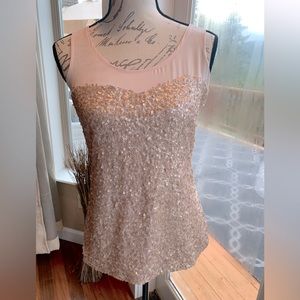 Beautiful sequin sleeveless blouse size M